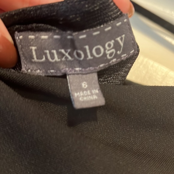 Little Black Dress with Sheer Sleeves - Picture 5 of 6